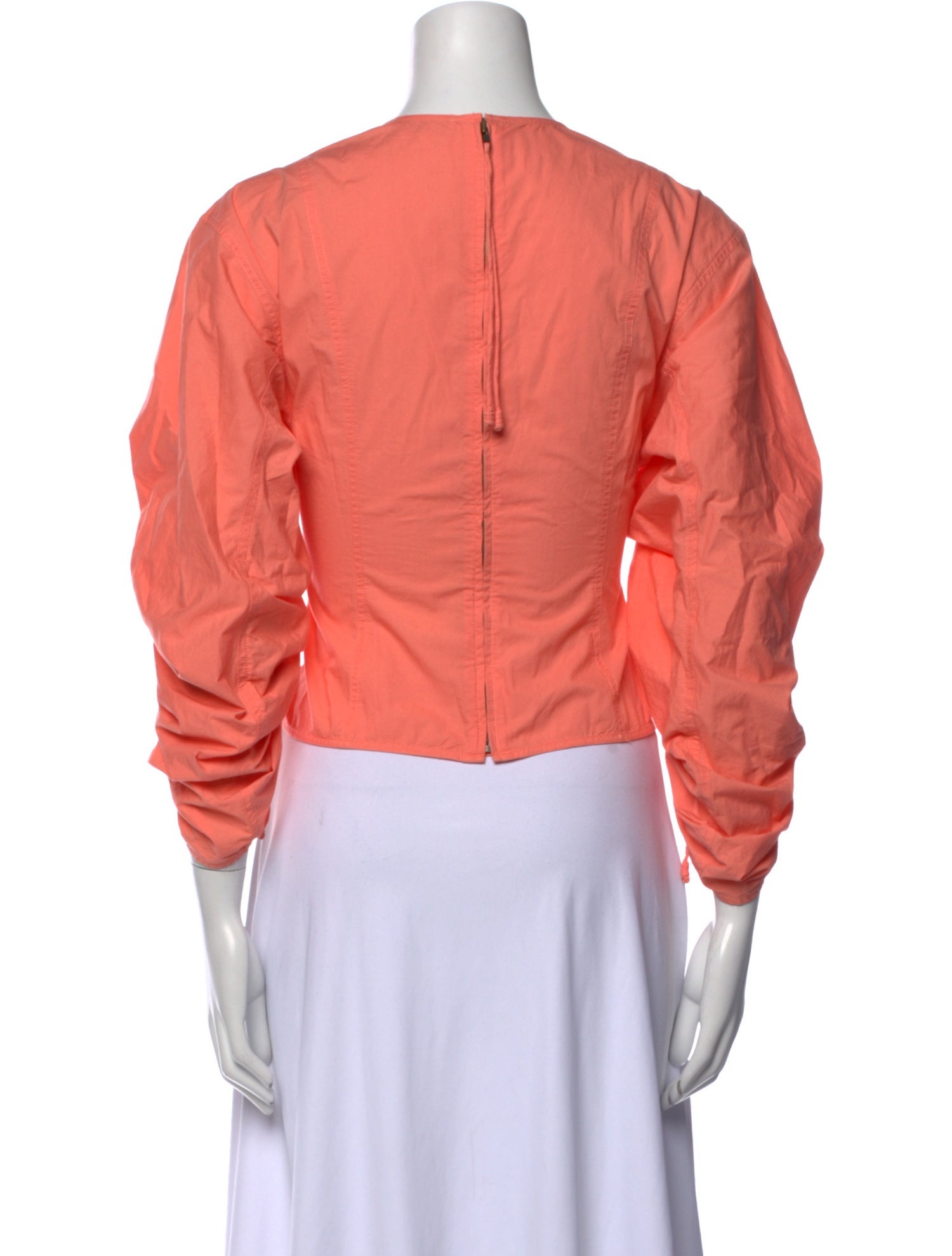 Ulla Johnson Crew Neck Three-Quarter Sleeve Crop Top